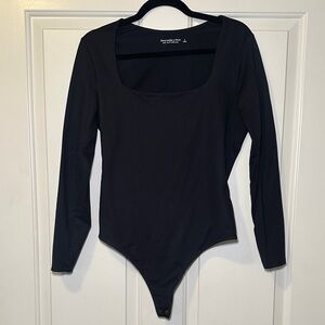 Abercrombie & Fitch Black Square Neck Bodysuit